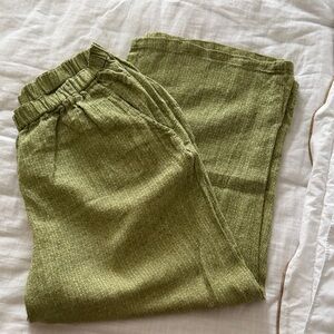 Flax Olive Green Women's Chinos
